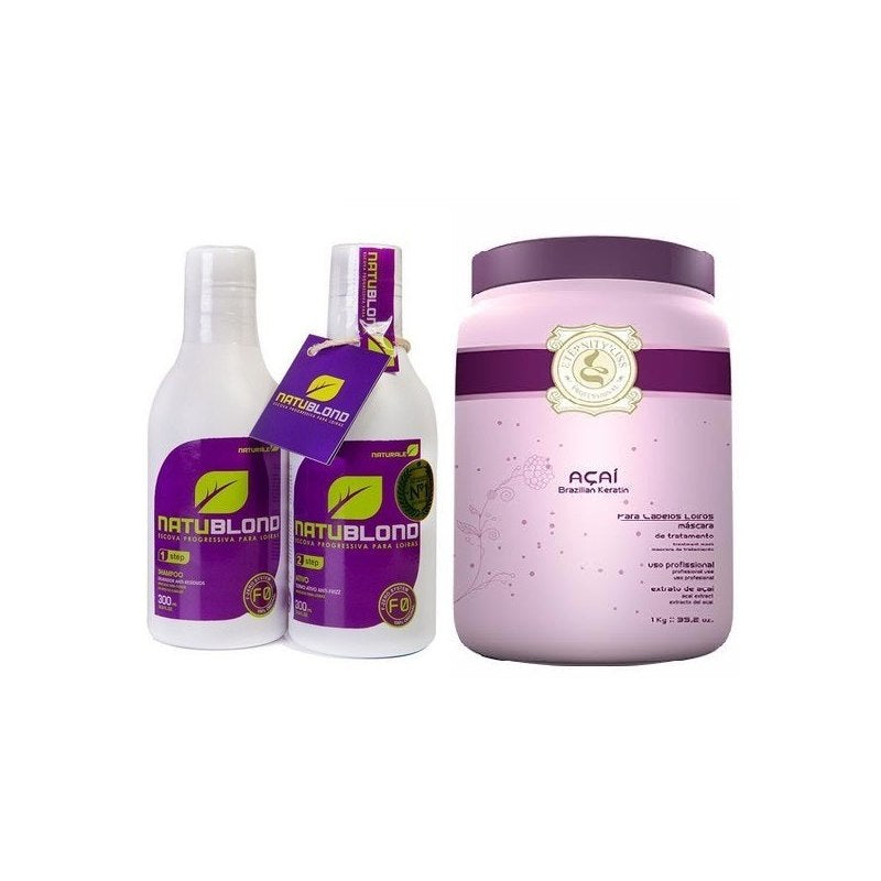 Progressiva Natublond Naturale P Loiras 2x300ml +máscara 1kg