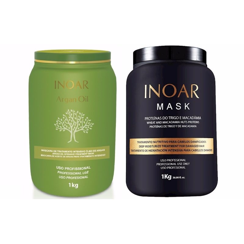 Inoar Mask Mask 1kg + Inoar Argan Oil Mask 1kg 