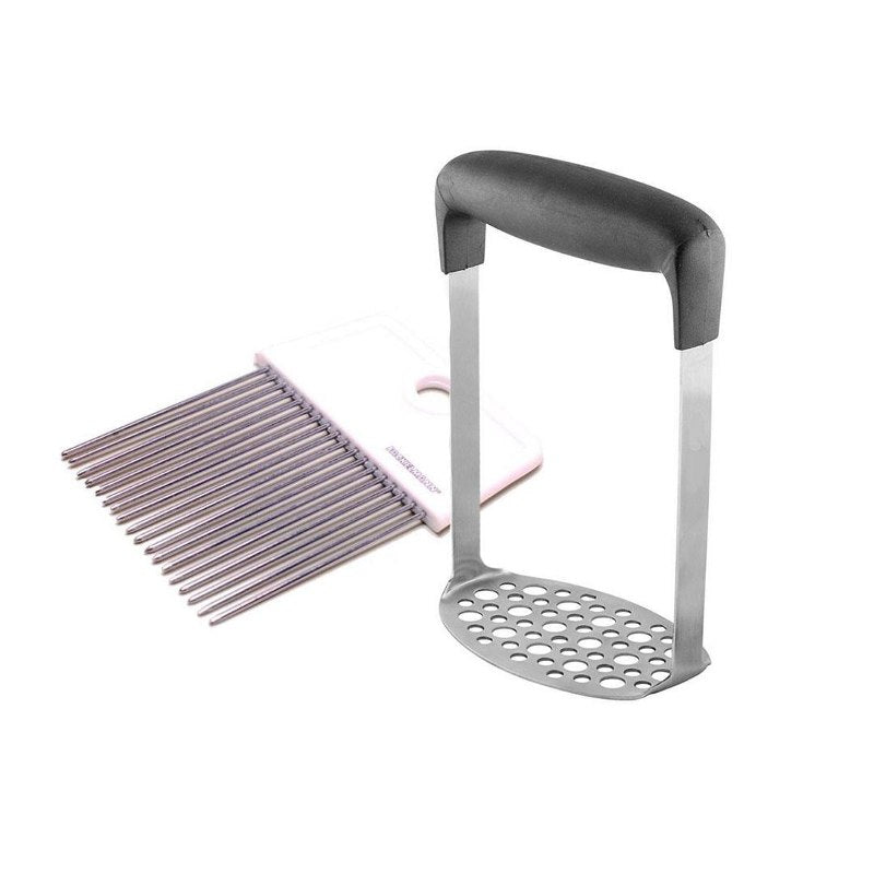 Potato Masher Kit+ Stainless Steel Onion Slicing Holder