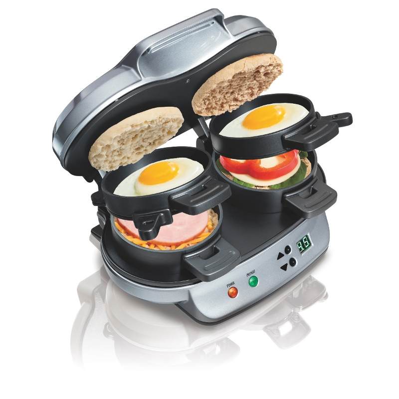 Multipurpose Double Sandwich Maker 2 Plates Hamilton B 110v 25490