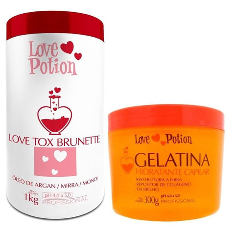 Love Potion Gelatina 300g + Love Tox Morena 1kg