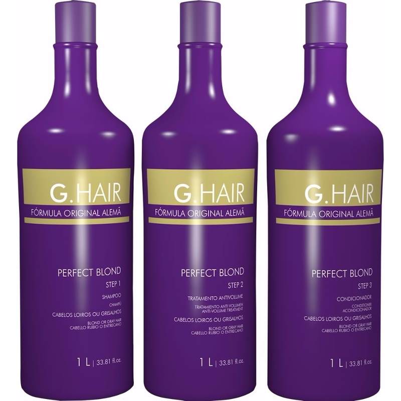 G Hair Perfect Blond Escova Progressiva Kit (3 X 1 Litro)