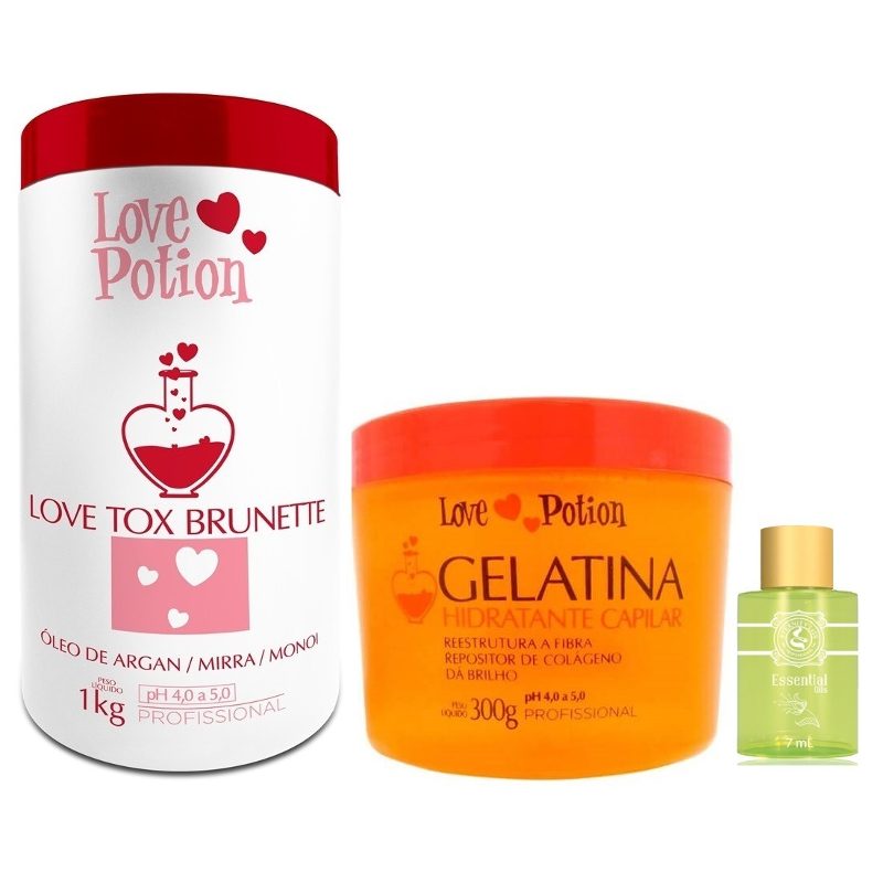 Love Potion Gelatin 300g + Love Tox Brunette 1kg + Oil 7ml