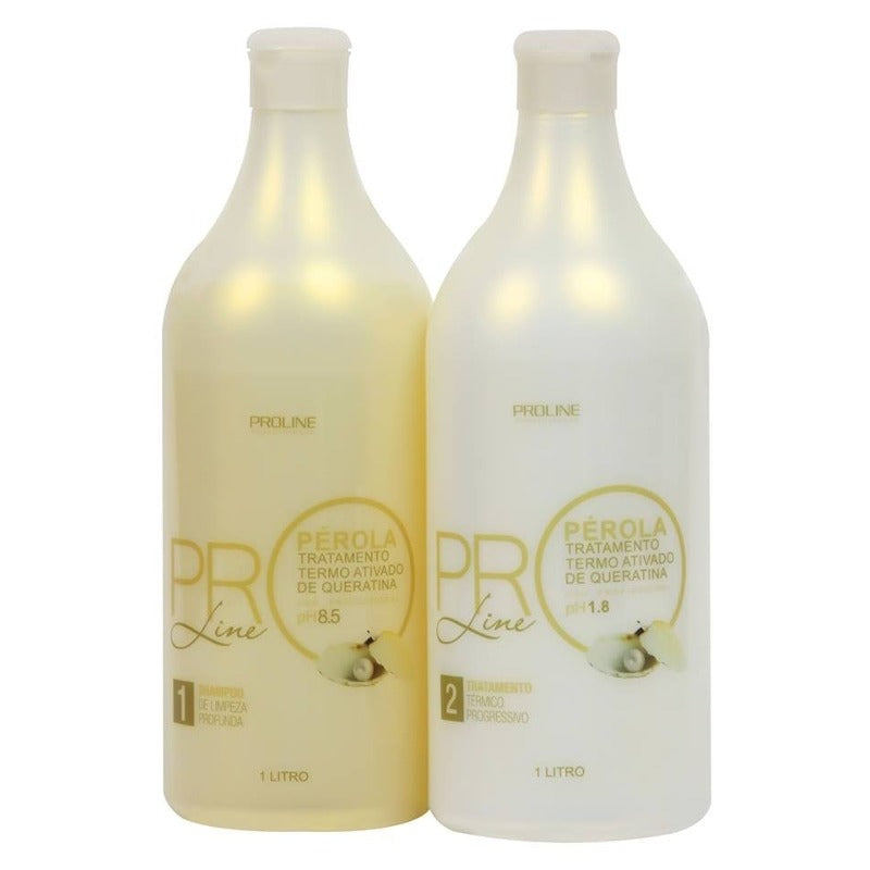 Kit Escova Progressiva Proline Pérola 1000ml - Frete Grátis