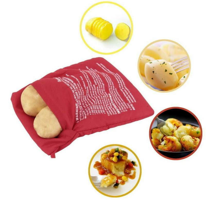 Bolsa para Hornear y Cocer Patatas al Microondas 4 Patatas