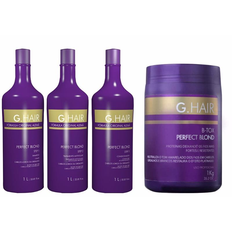 G Hair Progressiva Perfect Blond 3x1liter + G Hair B-tox 1kg 