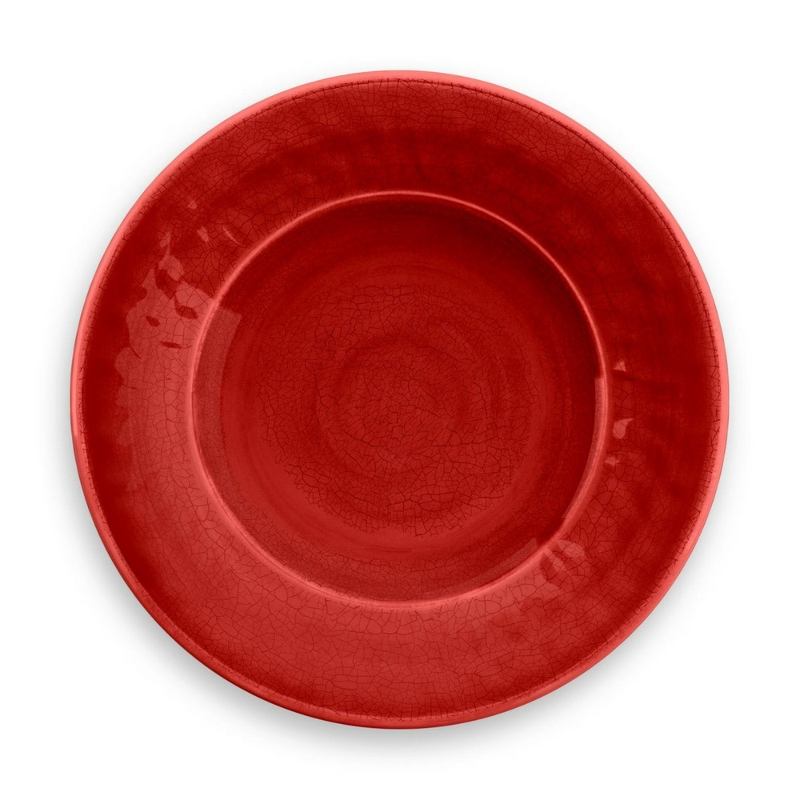 Tarhong Red Round Melamine Dessert Plate