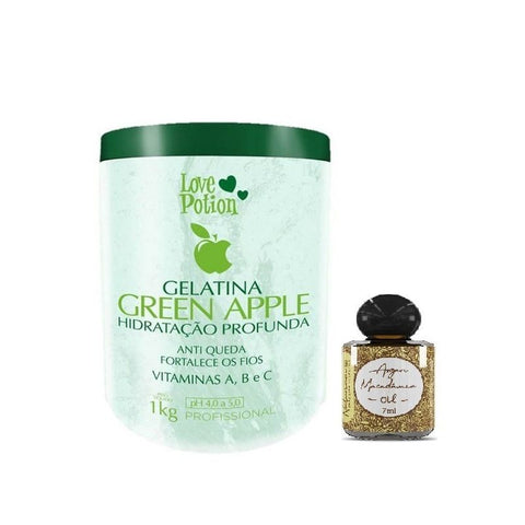 Green Apple Love Potion Gelatina Capilar 1kg + Aceite 7ml