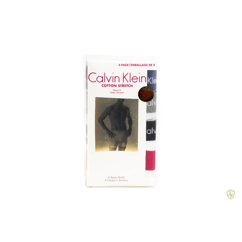 Kit 4 Calzoncillos Boxer Largos Calvin Klein en Algodón Importado