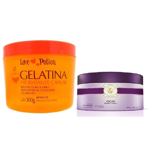 Love Potion Gelatina Hidratante Capilar 300g + Mascarilla de Açai